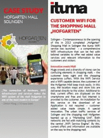 Case Study Project Hofgarten "Mall" Solingen | aduno Managed Access | Customer Experience | Business Analytics