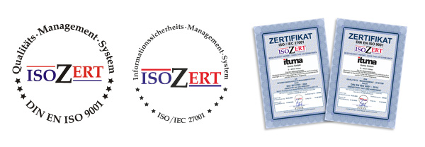 ituma Zertifizierung Nach Din En Iso 9001 Und Iso/Iec 27001