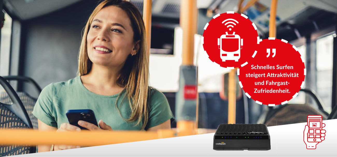 ÖPNV Solution Frau Smartphone